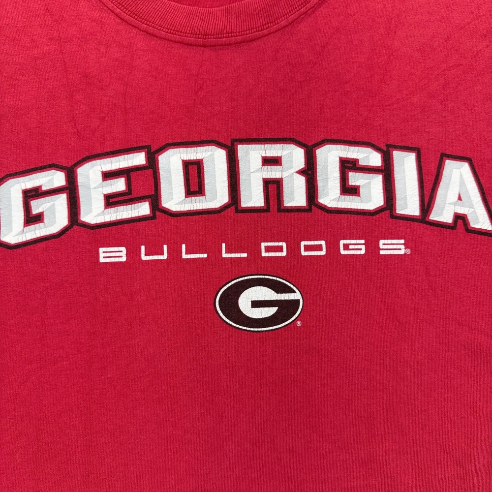 Vintage Georgia Bulldogs Shirt Men XL Red AS Sport T-Shirt Red Football NCAA Y2K - Picture 3 of 9